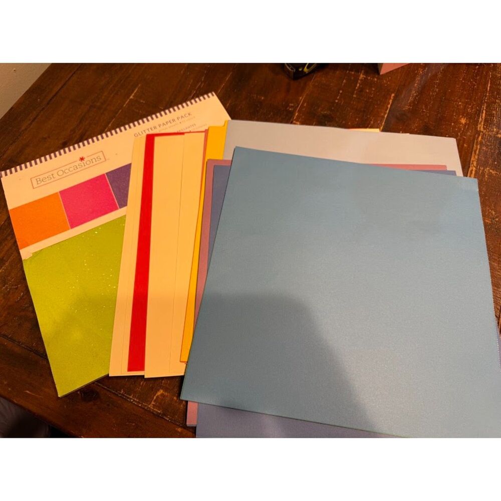 2 lbs cardstock and glitter scrapbooking paper